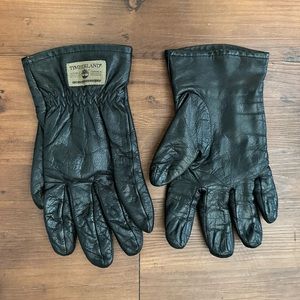 Black Leather Timberland Gloves